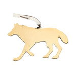 Wolf Stainless Steel Hammered Ornament by Art Studio Company (4 Colors, 2 Sizes)