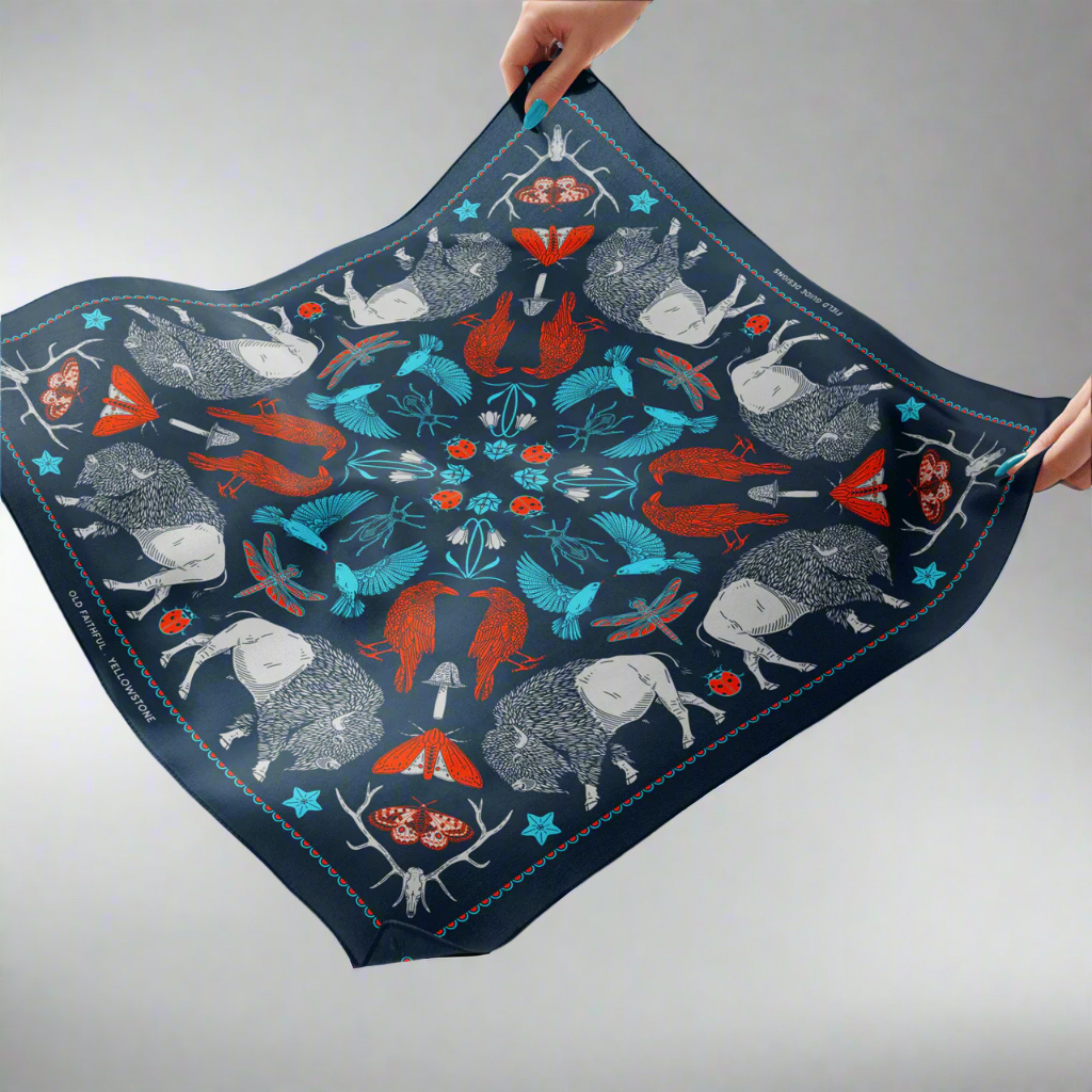 Old Faithful Yellowstone National Park Bandana by Field Guide Designs