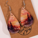 Adventure Morning Mist Forest Teardrop Earrings by Nine Mile Creative