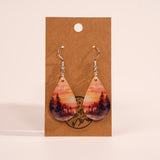 Adventure Morning Mist Forest Teardrop Earrings by Nine Mile Creative