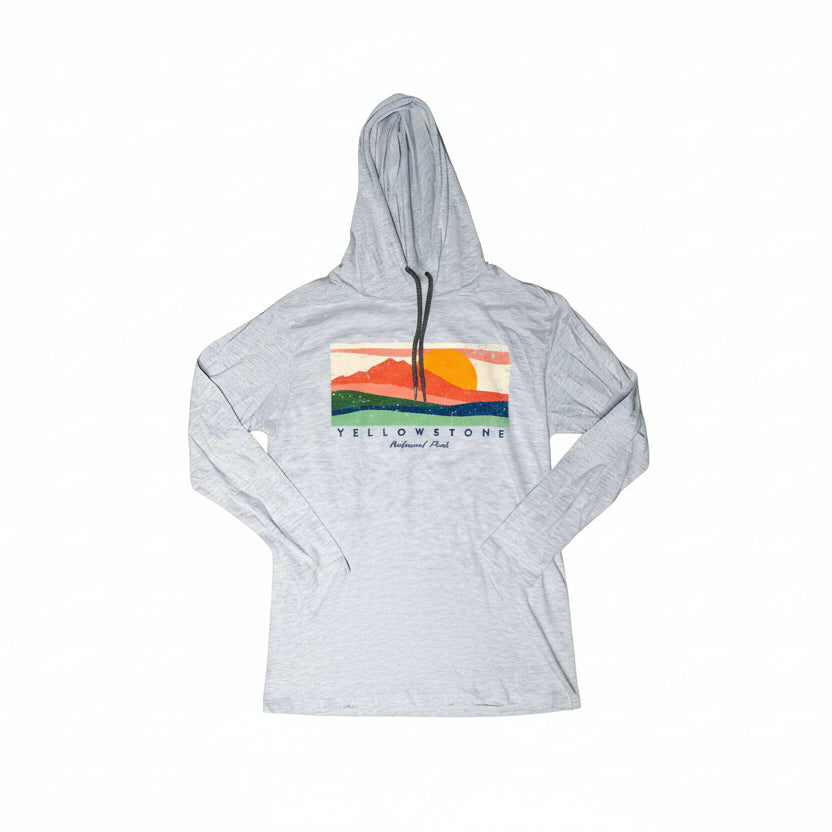 Ash Sunny Side Mountain Yellowstone National Park Hoodie by