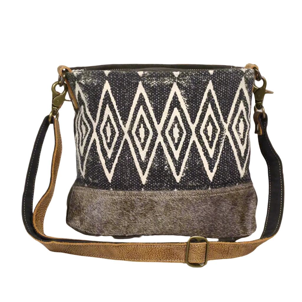 thumbnail image 2 of Painted Hair-on Shoulder Bag 2 of 9