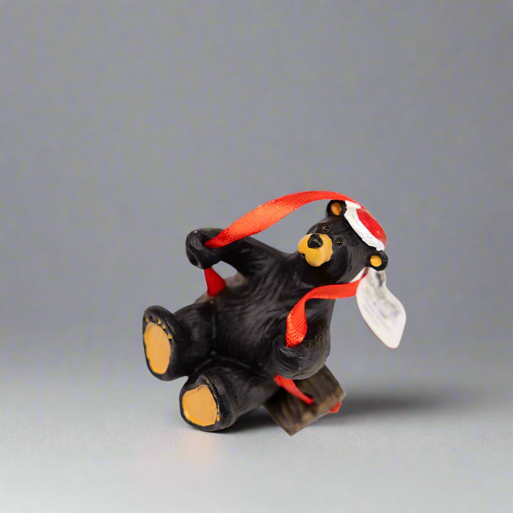 Bearfoots Santa Bear Swing Ornament