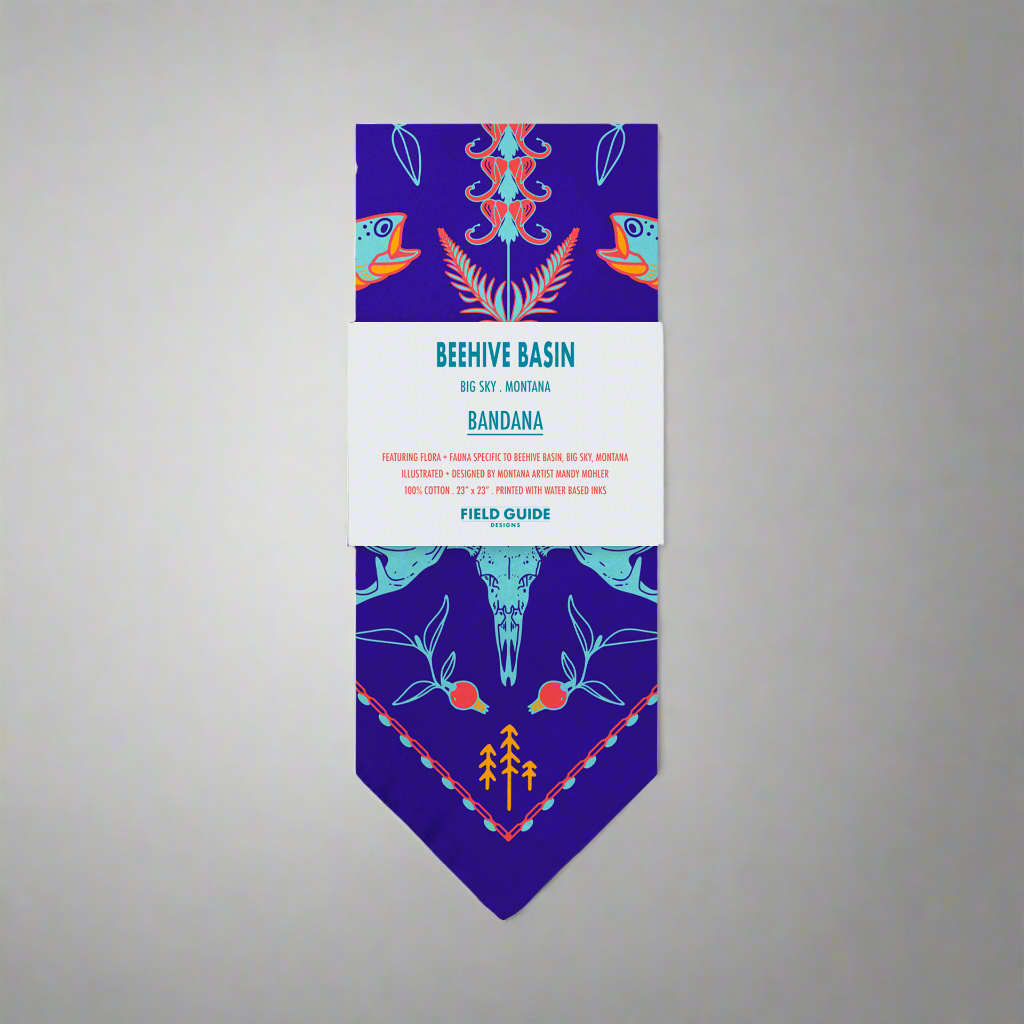 Beehive Basin Big Sy Montana Bandana by Field Guide Designs