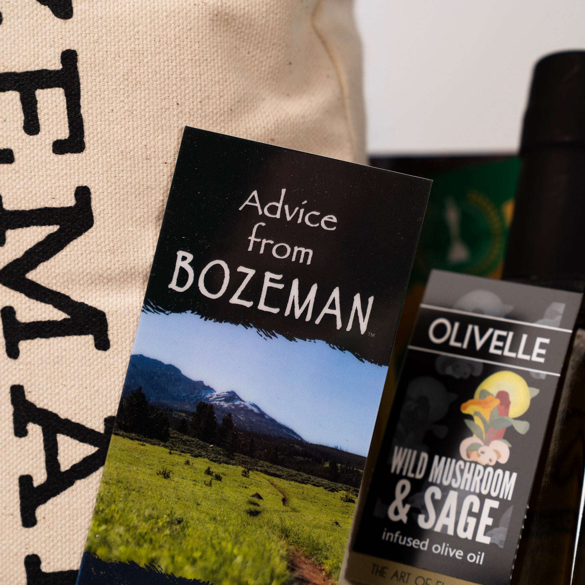 Best of Bozeman Gift Basket - bookmark close up