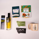 Best of Bozeman Gift Basket - flat lay