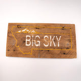 Big Sky License Plate Barnwood Sign by Salvage Signs