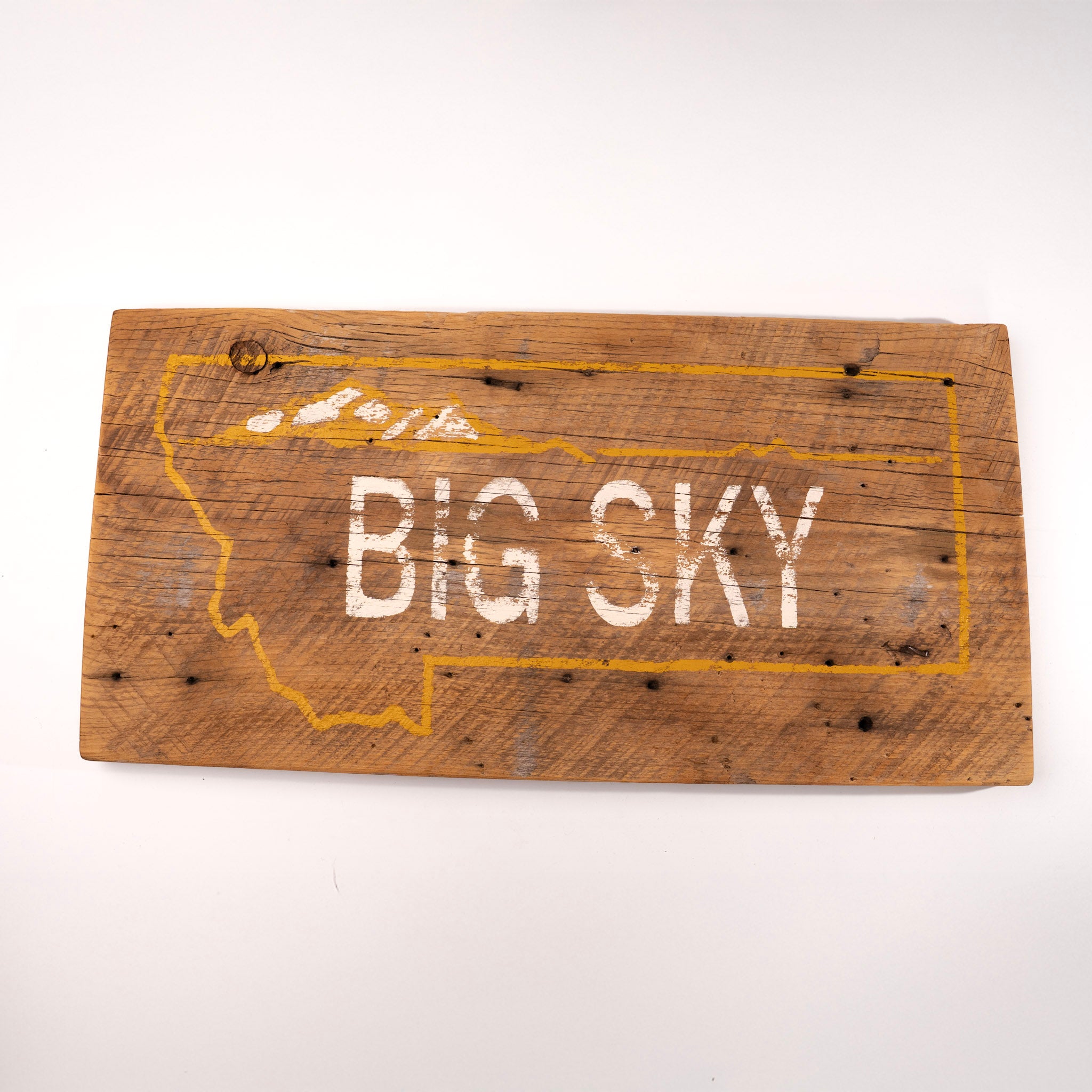 Big Sky License Plate Barnwood Sign by Salvage Signs