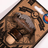 Bison Yellowstone with Trees Bottle Topper by Blue Moose Metals