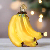 Bunch of Bananas Glass Ornament