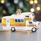 motor home glass ornament