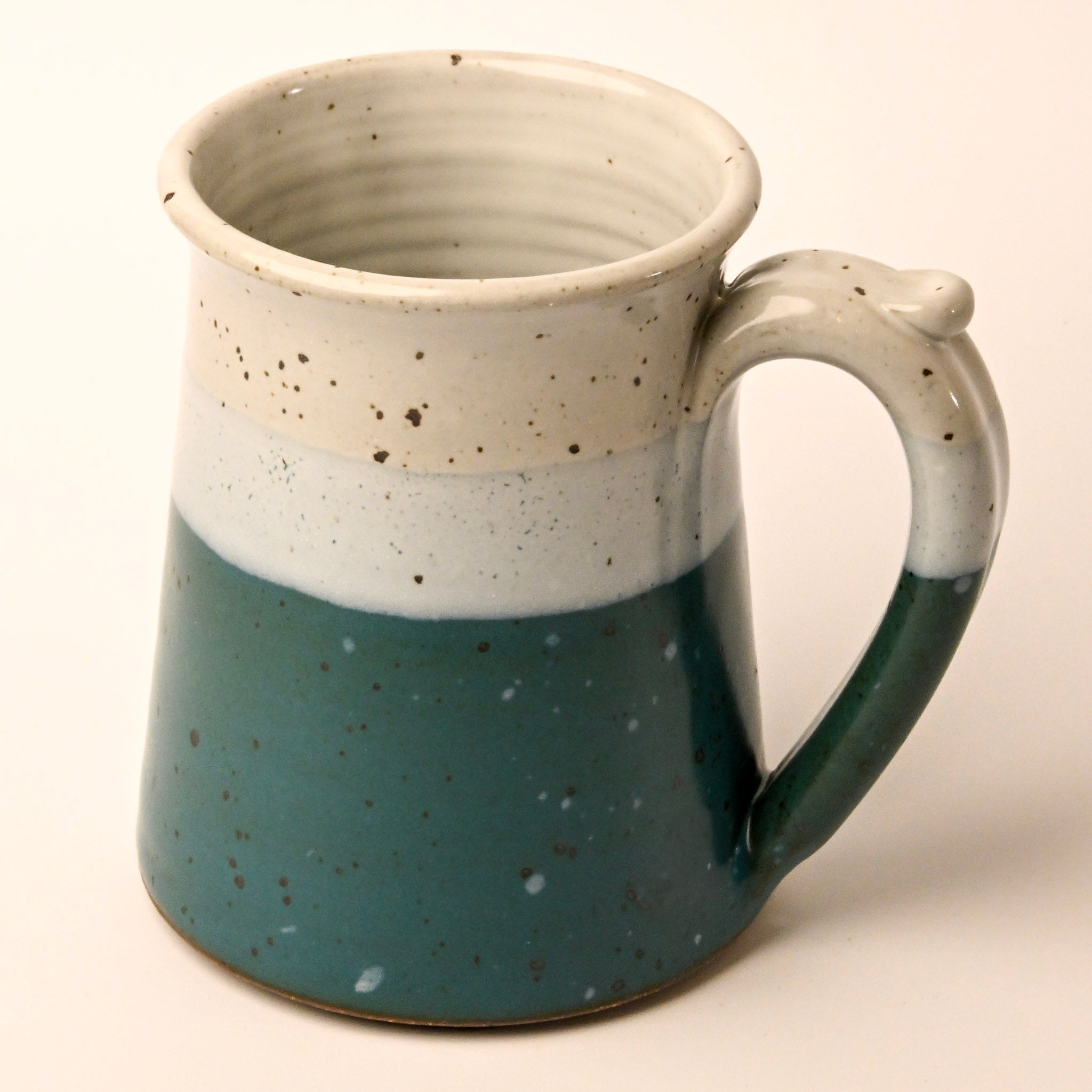 Classic Turquoise and White Mug - above