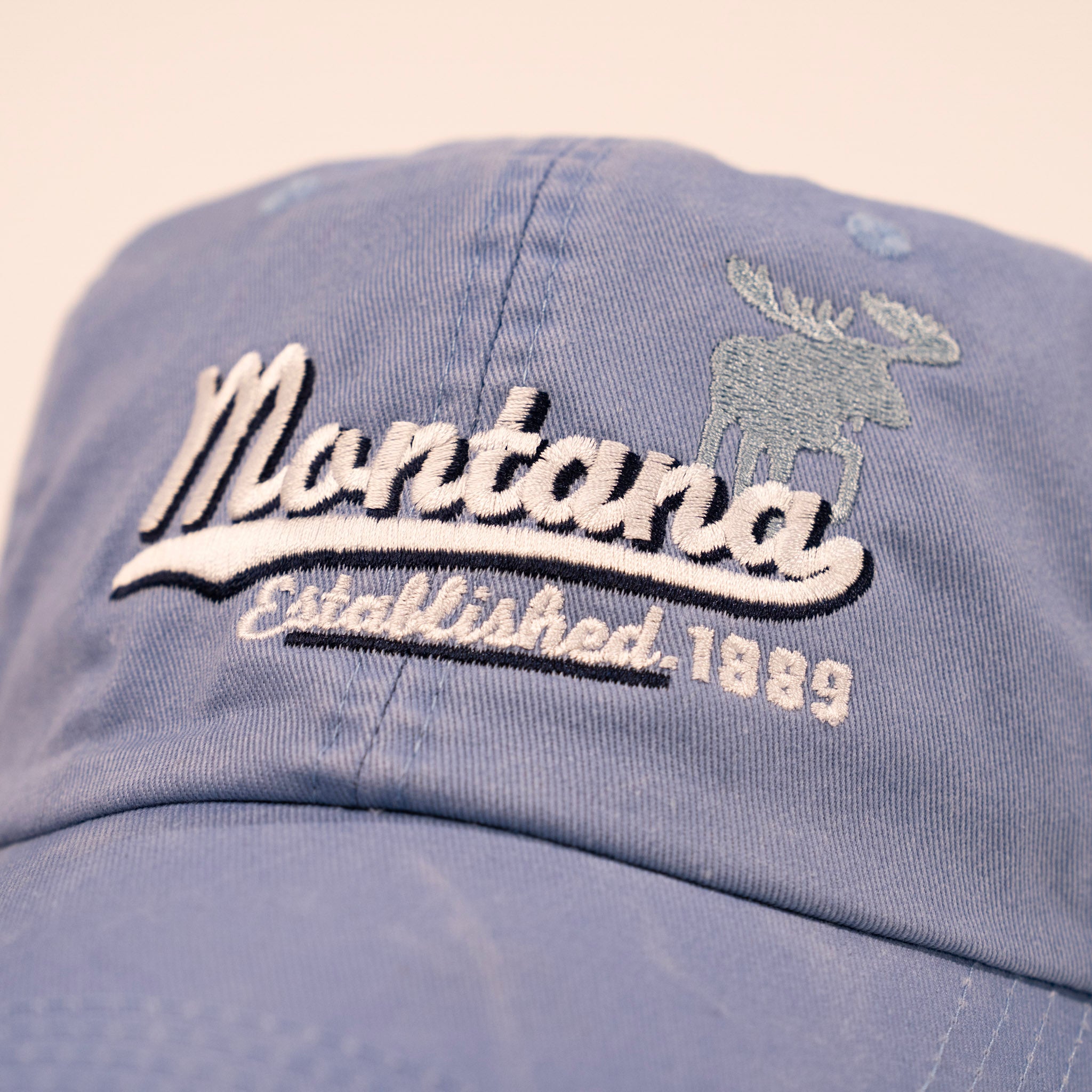 Cove Blue Montana Moose Est Cap - close up