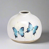 Dean Crouser Blue Butterfly Vase