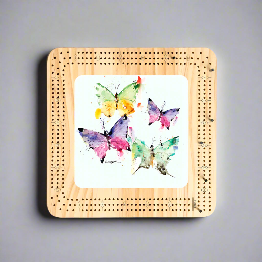 Dean Crouser Butterflies Cribbage Board Game