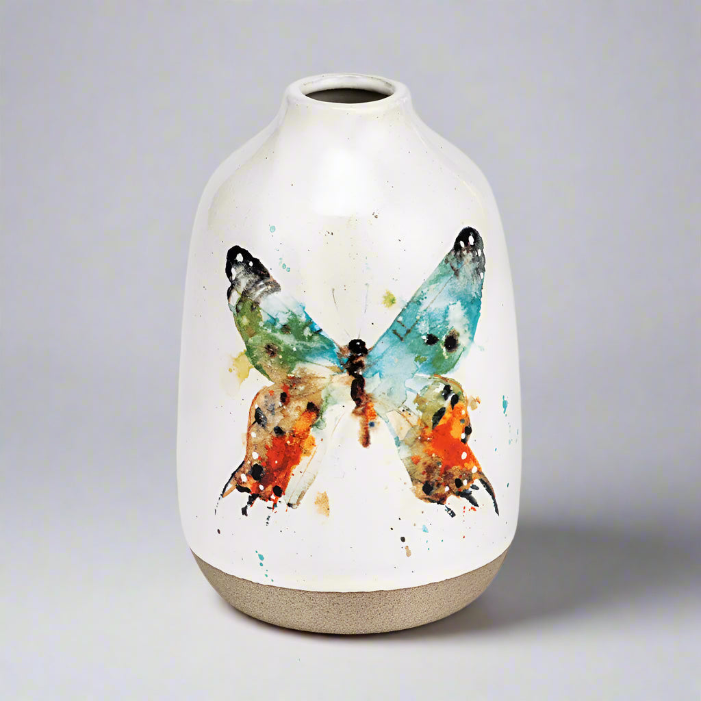 Dean Crouser Multicolored Butterfly Vase