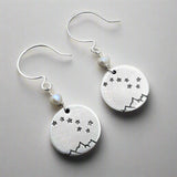 Matte Silver Big Dipper Earrings by Daphne Lorna