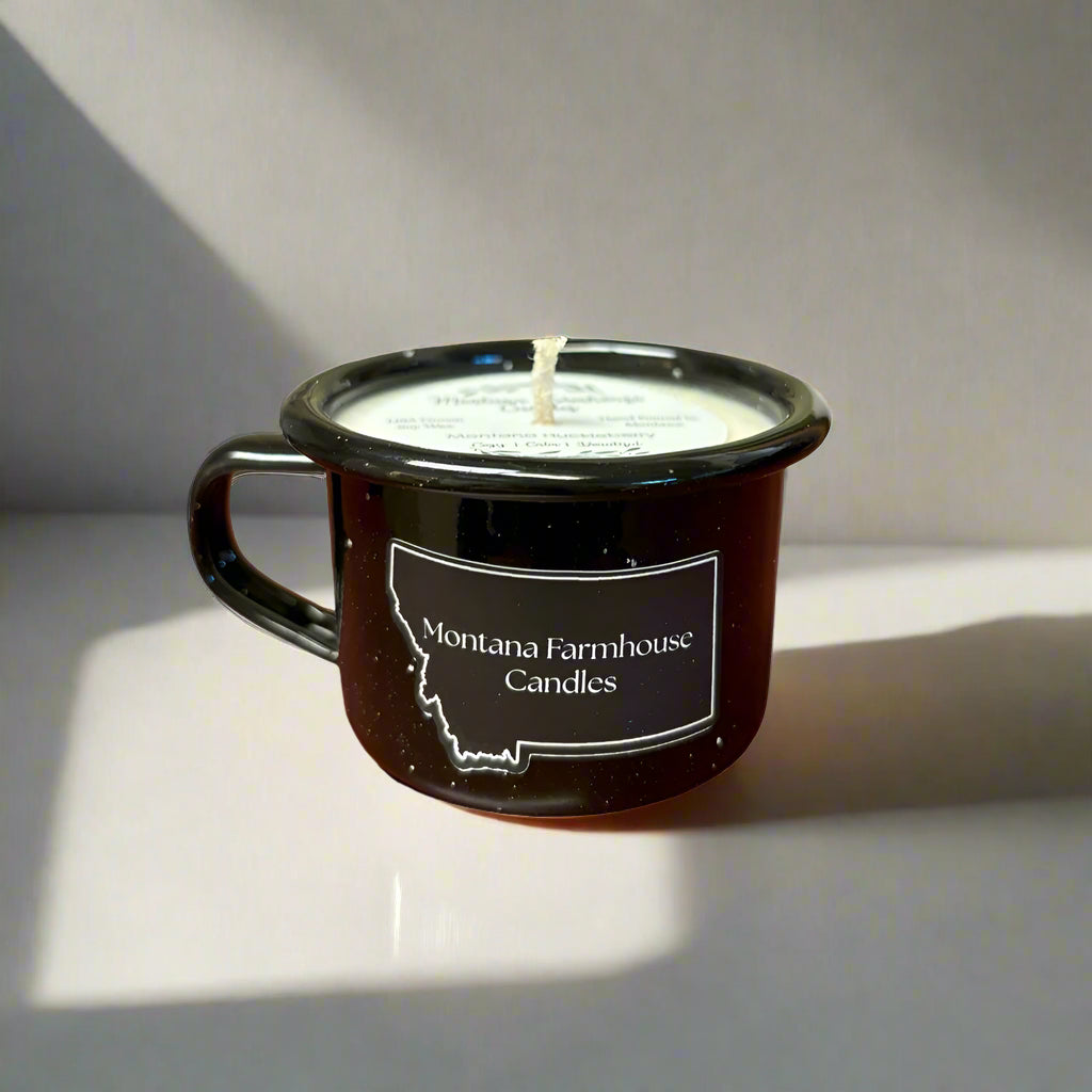 Mountain Meadow Enamelware Mug Candle