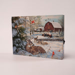 Fresh Snow on the Farm Mini Lighted Easel Back Print - off