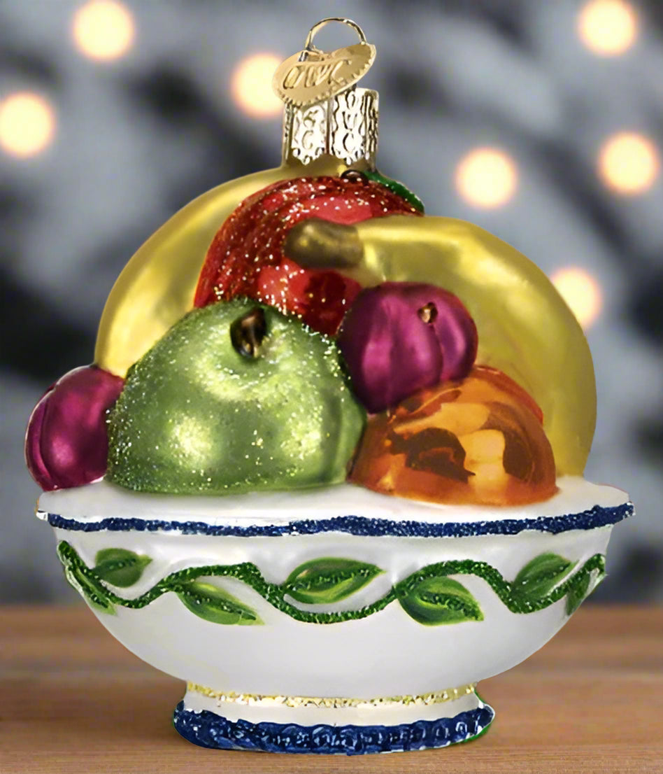 Fruit Bowl Glass Ornament