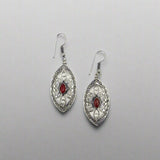 GarnetSilverPlatedTanviEarringsbyAnjuArtJewelry