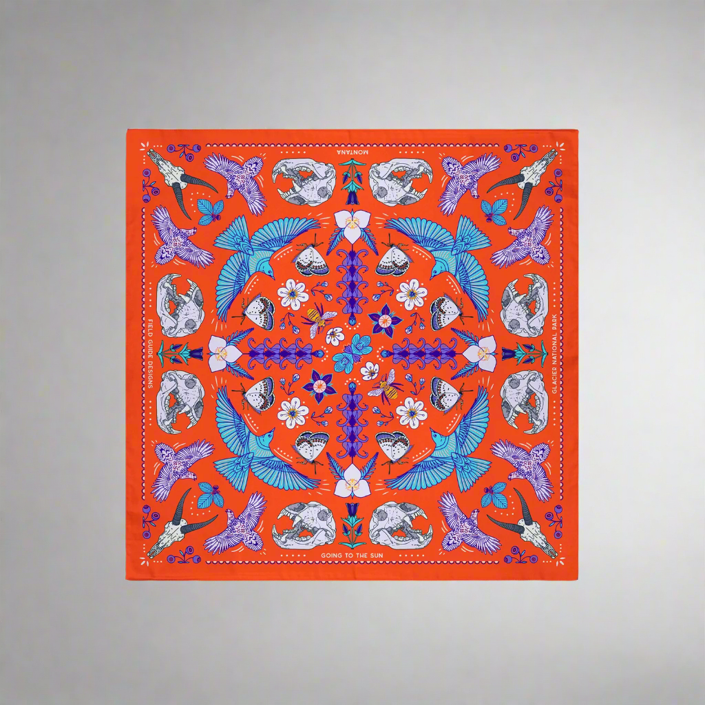 Going to the Sun Glacier National Park Montana Bandana by Field Guide Designs