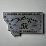 Montana Shape Cribbage Board by Knotty Pine Woodworks (5 Styles)