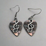 GuitarPickPewterandCopperEarringsbyAnjuArtJewelry