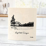 Hyalite Canyon Swedish Dish Cloth by Corvidae Drawings and Designs