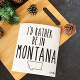 I'd Rather be in Montana Swedish Dishcloth by Corvidae designs and drawings