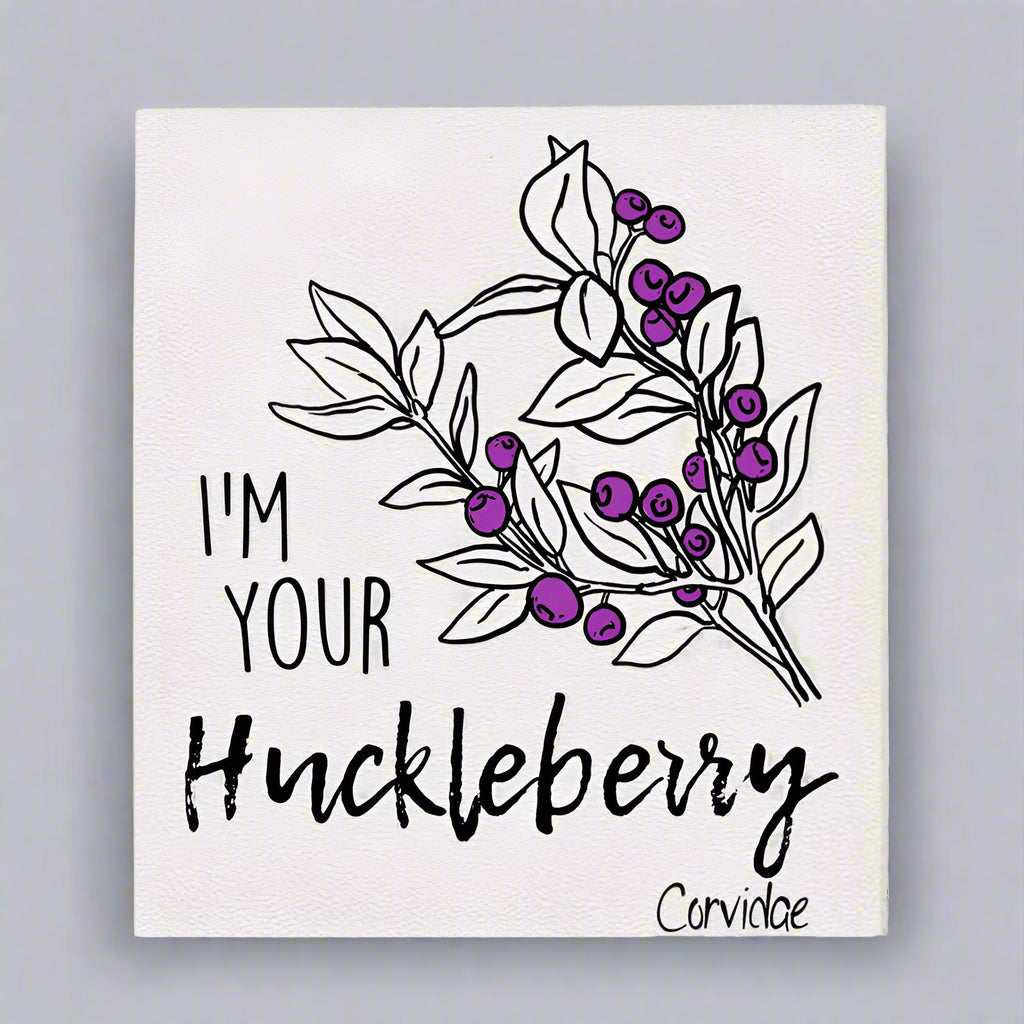 I'm Your Huckleberry Swedish Dish Cloth by Corvidae Drawings and Designs