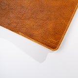 Peanut Leather Jot Book - large - close up