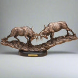 Marc Pierce Royal Battle Elk Sculpture