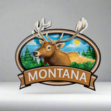 Montana Elk 2 Level Magnet by The Hamilton Group