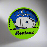 Montana Gray Camper 2 Level Magnet by The Hamilton Group