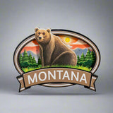 Montana Grizzly 2 Level Magnet by The Hamilton Group