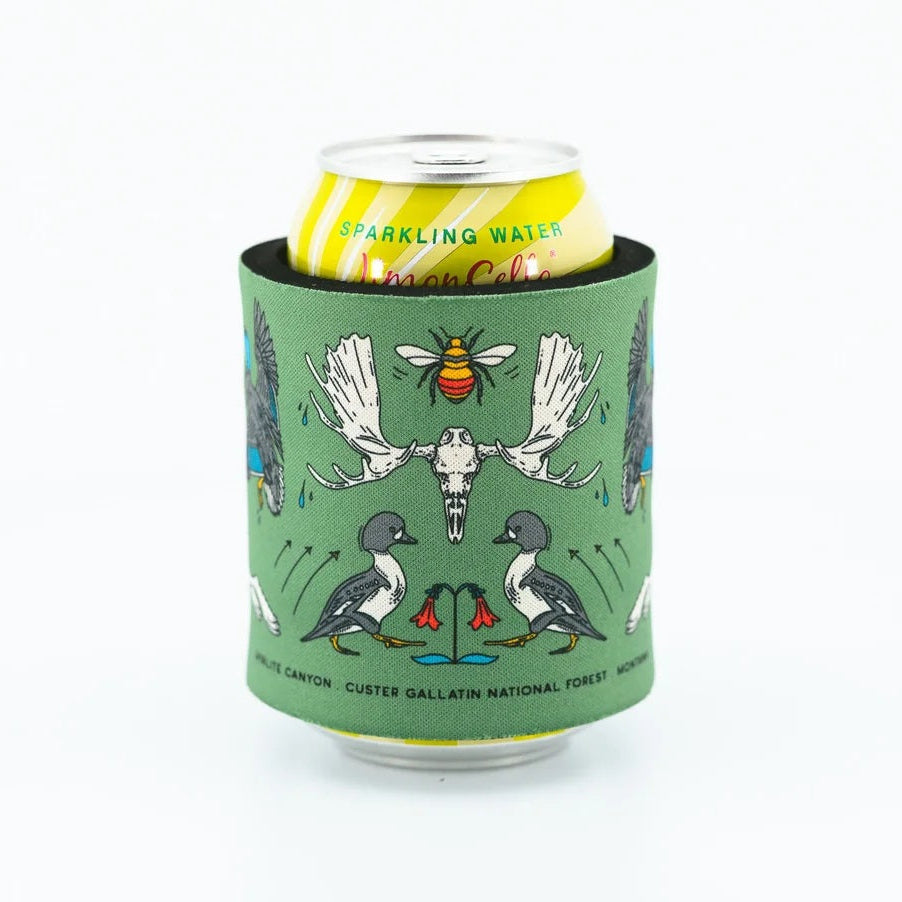 H+　Mathieu Gafsou　マシュー・ガフス Montana Hyalite Canyon Slap Koozie by Field Guide Designs