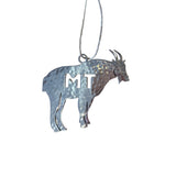 Montana Mountain Goat Stainless Steel Hammered Ornament by Art Studio Company (4 Colors)
