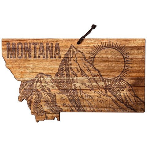 Enhance your kitchenware and let the Big Sky State inspire you with the Montana Origins Rock and Branch Board by Totally Bamboo.