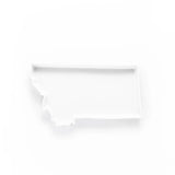 Montana State White Ceramic Serving Plate by Lark at Home