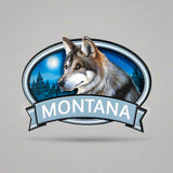 Montana Wolf 2 Level Magnet by The Hamilton Group