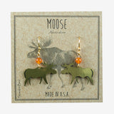 Animal in the Wild Brushed Brass Earrings by Semaki & Bird