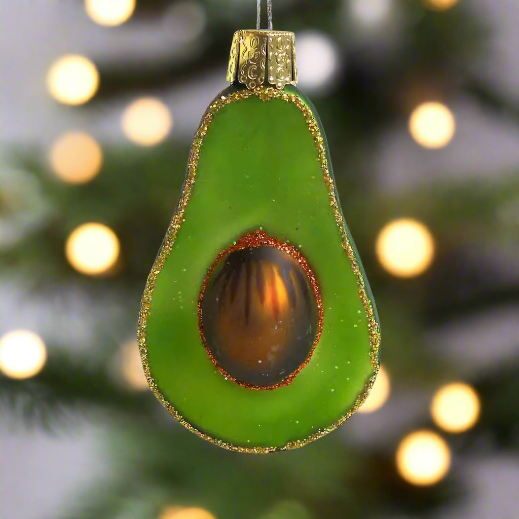 Avocado Glass Ornament