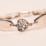 Ornate Heart Charm Center Spoon Handle Bracelet by Girl Ran Away with the Spoon