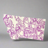 Purple Huckleberry Montana Shaped Swedish Dish Cloth by Corvidae Drawings and Designs