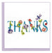 Thank You Square Greeting Card by Quilling Card (3 Styles)