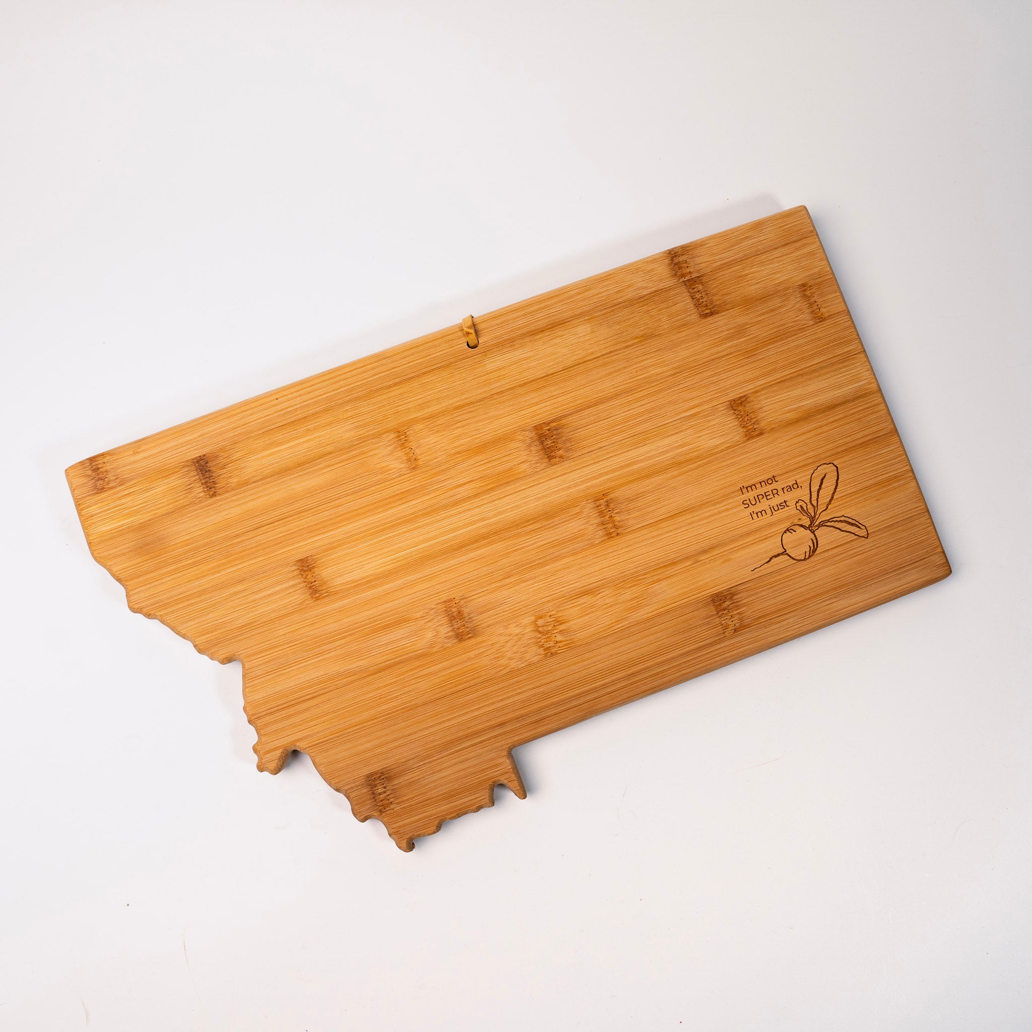 Radish Bamboo Montana Cutting Board by Montana Gift Corral