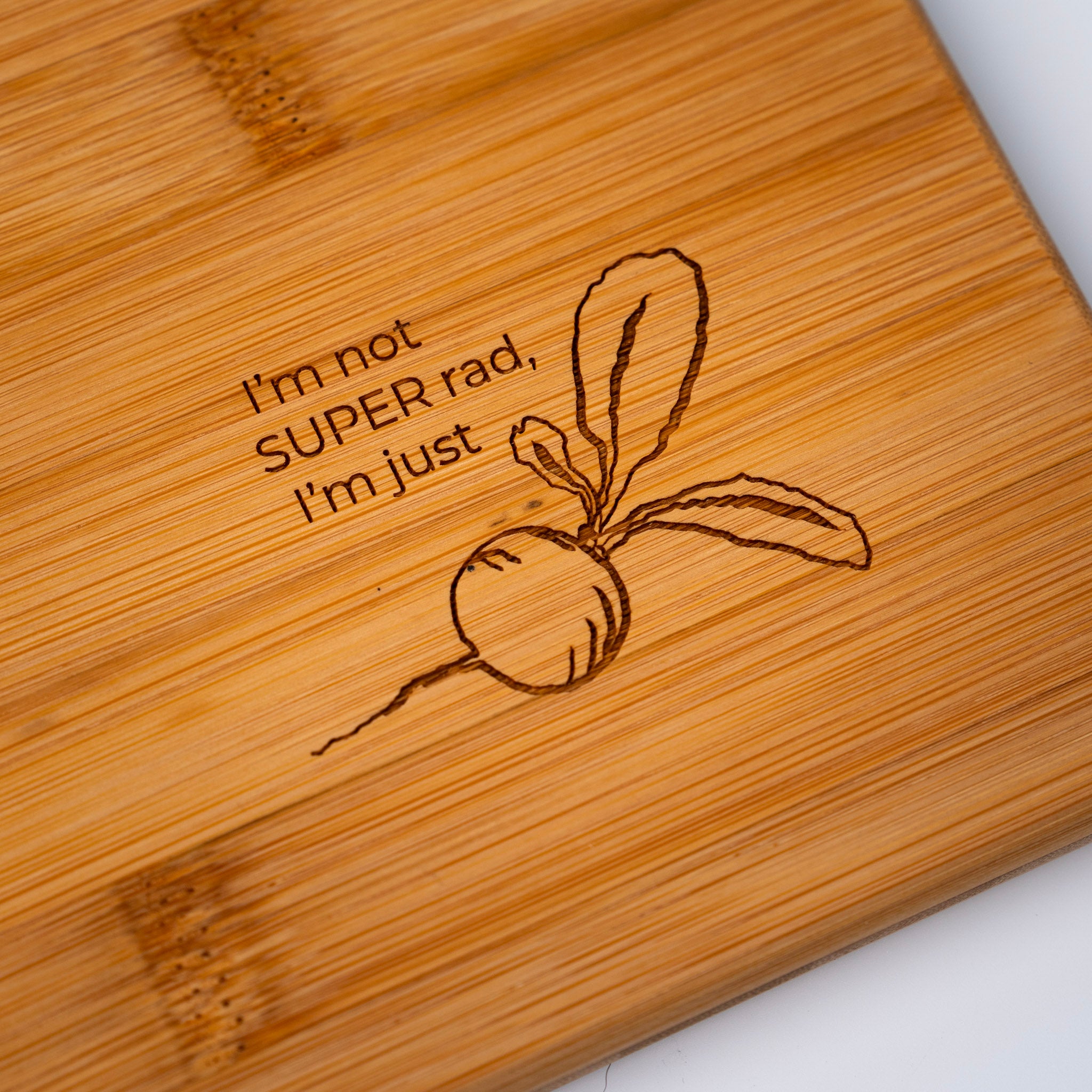 Radish Bamboo Montana Cutting Board by Montana Gift Corral