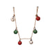 Red and Green Bell Ball Garland