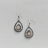 RoseQuartzSilverPlatedTanviEarringsbyAnjuArtJewelry